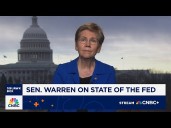 Sen. Elizabeth Warren: Economy and Fed still have a lot of 'red flashing lights'