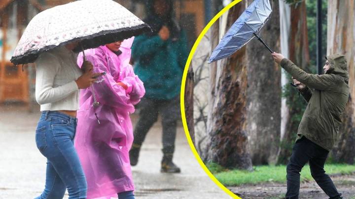 Lluvias y rachas de vientos de hasta 80 km/h: Estas son las zonas que tendrían precipitaciones este fin de semana