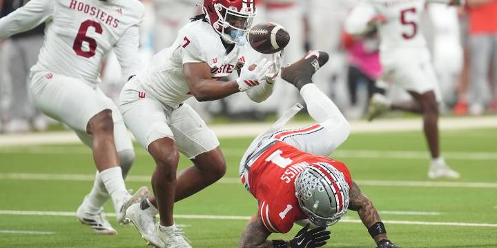 No. 2 Indiana outlasts No. 1 Ohio State 13-10 to win Big Ten Championship