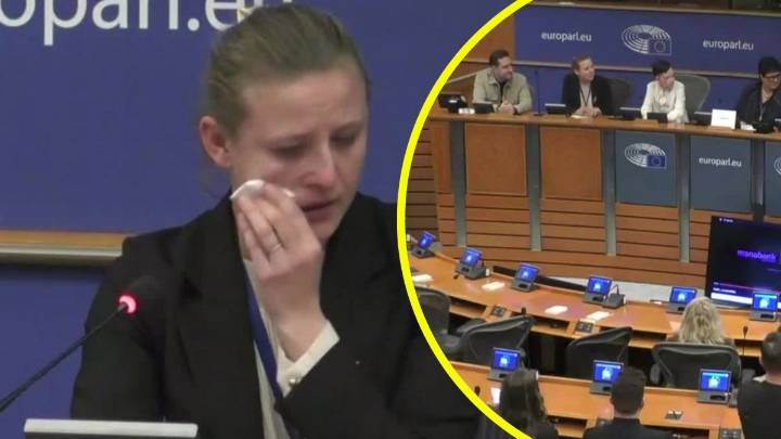 Traductora se quiebra y llora con el relato de un niño que perdió a su madre en Ucrania