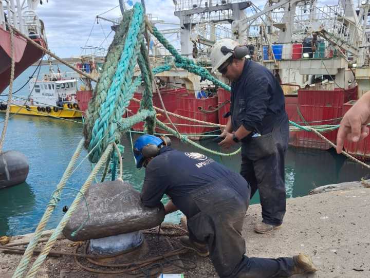 Concluyeron los trabajos de mantenimiento en el puerto de Puerto Deseado