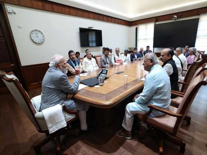 Karnataka BJP MPs hold meeting with PM Modi, discuss people