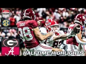 SEC Championship HALFTIME HIGHLIGHTS 🎥 Georgia Bulldogs vs. Alabama Crimson Tide