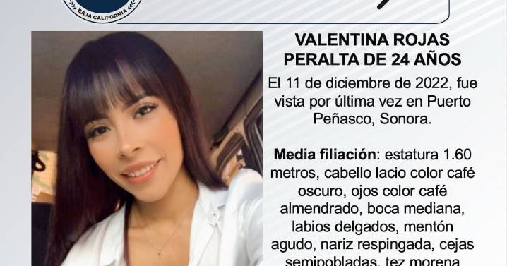 Se busca a Valentina Rojas Peralta de 24 años