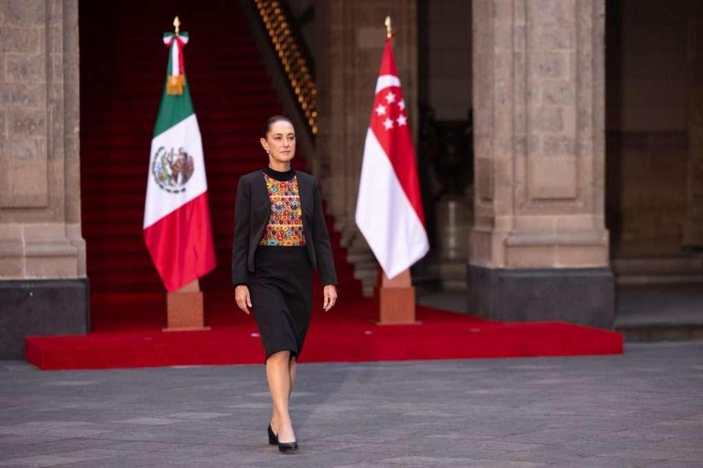 Presidenta Sheinbaum recibe a su homólogo de Singapur