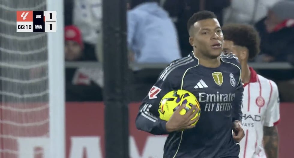 Gol de Kylian Mbappé hoy en el Real Madrid vs Girona por LaLiga EA Sports