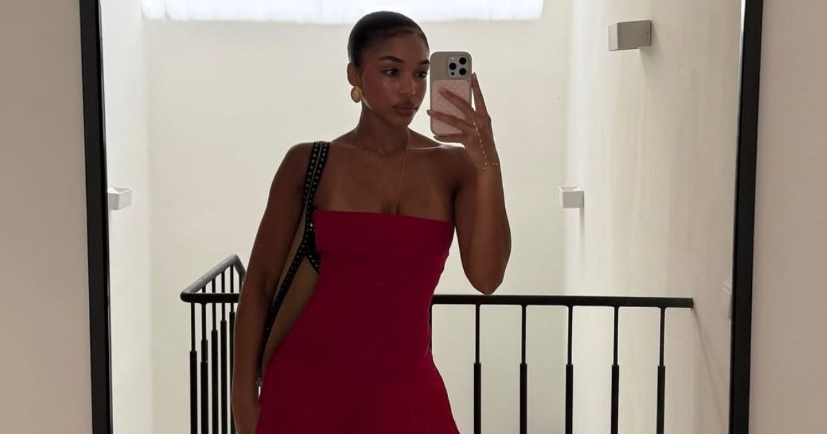 Lori Harvey's Extra Tiny Minidress Photo Flaunts Lace Line Never Before