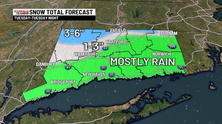 Quiet today with rain & limited snow tomorrow