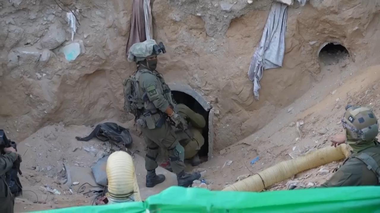 AP journalist reports during Israel military tour of tunnel in city seized and largely flattened in Gaza