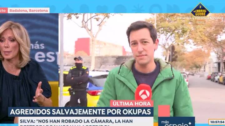 Varios okupas atacan con "piedras y patadas voladoras" a un equipo de 'Espejo Público': "Me refugiaron unos vecinos"