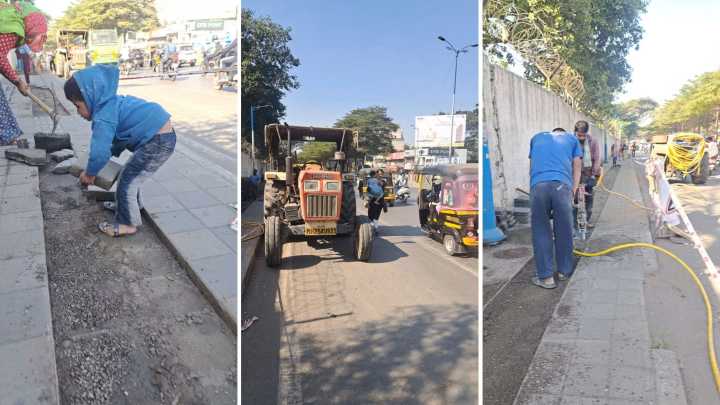 Pune: Safety Concerns Rise As CCTV Cable Work Endangers Pedestrians Near Bhairoba Nala