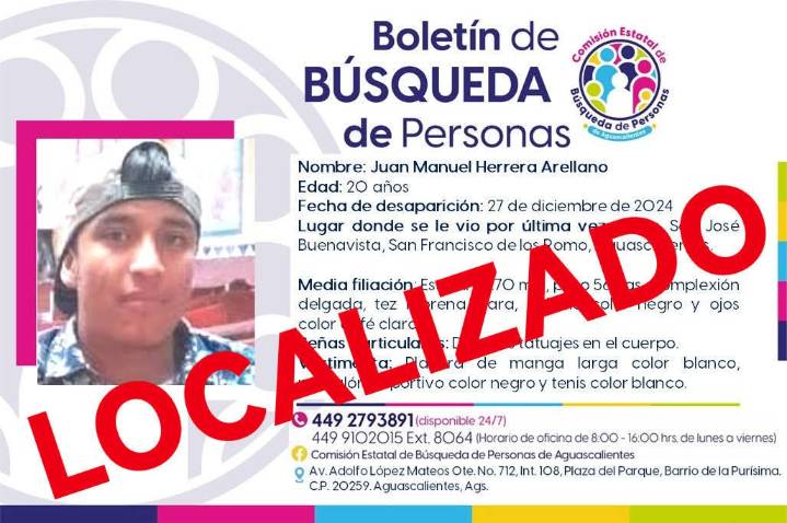 Joven desaparecido en San Francisco de los Romo fue hallado sin vida en una fosa clandestina en Pabellón de Arteaga