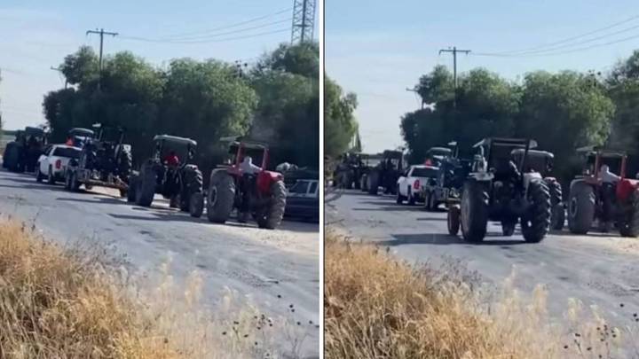 Tractores se alistan para salir en caravana hacia la CDMX
