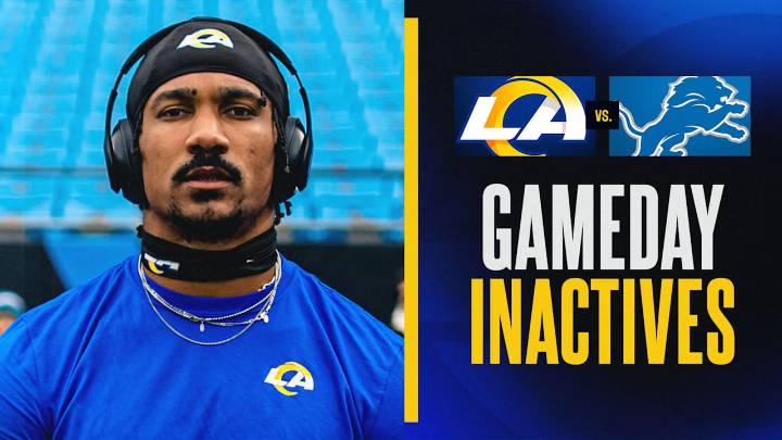 Ahkello Witherspoon and Tanner Ingle among Rams' inactives for Week 15 vs. Lions