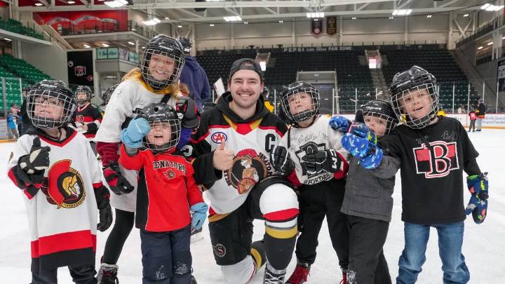 Belleville Sens and Captain Garrett Pilon support Cheering for Children