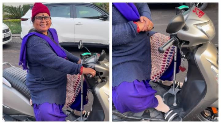 52-year-old paralysed Zepto delivery woman shows determination to work in inspiring video