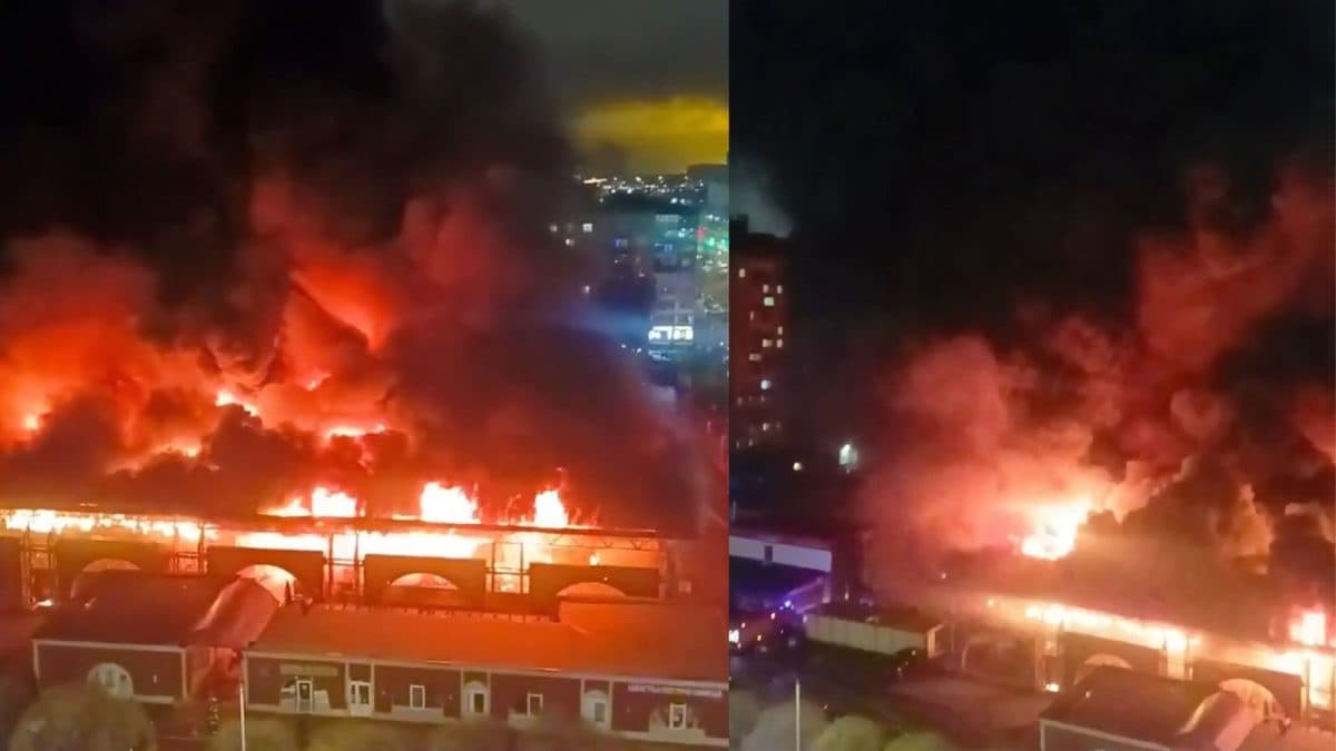 One Killed After Huge Fire Tears Through St Petersburg Market In Russia; Explosions Reported