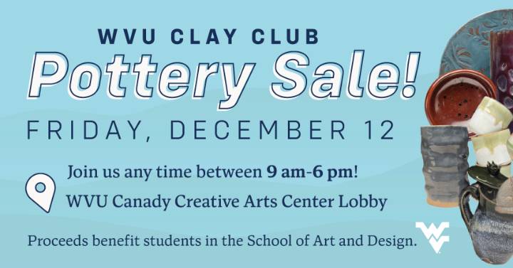 WVU Clay Club’s winter pottery sale to showcase student artistry, fund hands