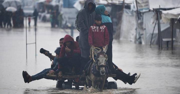 Winter storm rips through Gaza, exposing failure to deliver enough aid to territory