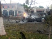 Semar refuerza seguridad tras explosión de autobomba en Coahuayana, Michoacán
