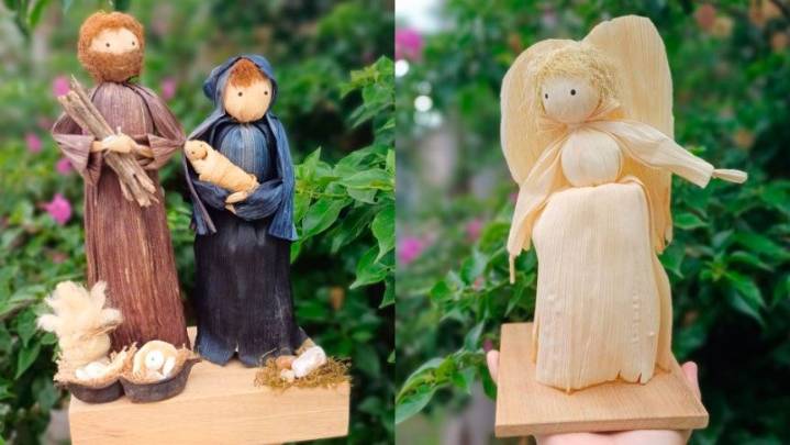 Un taller para vivir la Navidad con las manos: enseñarán a crear pesebres y ángeles en hoja de chala