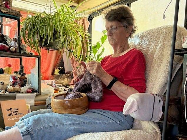 I live in a small mobile home at 81. I have everything I need.