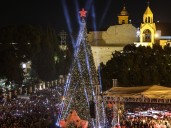 Bethlehem lights up Christmas tree amid hopes for economic recovery