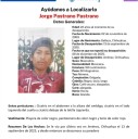 Jorge Pastrano, de Balleza, despareció en Jiménez hace 3 meses