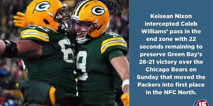 Keisean Nixon’s game-sealing INT helps Packers beat Bears 28