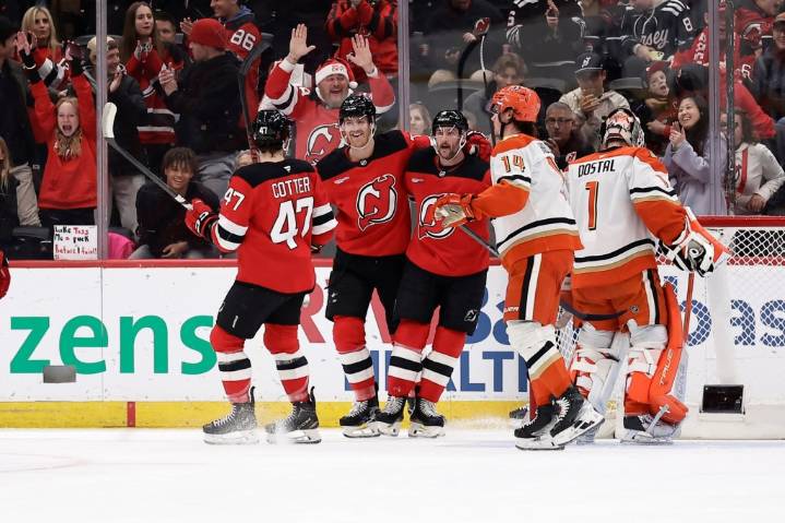 Ducks, in 3rd game in 5 days, look the part in loss to Devils