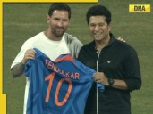 'GOAT moment' for fans as Lionel Messi meets Sachin Tendulkar at iconic Wankhede