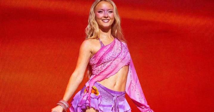 Zara Larsson's Tiny Baby Tee & Sheer Skirt Photos Are the Flirtiest