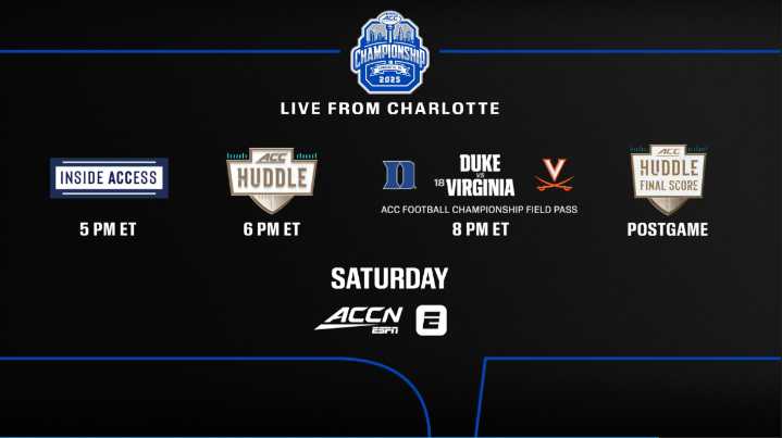 ACC Network to offer extensive coverage of 2025 ACC Championship Presented by Subway from Charlotte; Dabo Swinney joins as special guest analyst