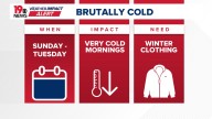 Weather Impact Alert: Extreme cold watch issued for Midlands