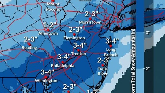 When will it snow? How much will it snow? Delaware weather forecast