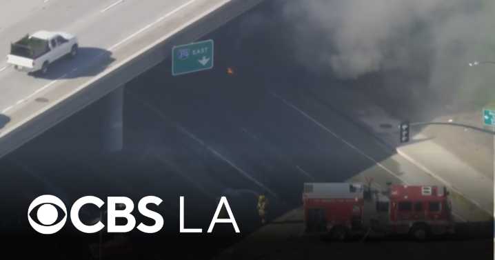 Electric school bus catches fire in Sunland