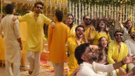Kartik Aaryan, dressed in yellow, shares haldi ceremony video