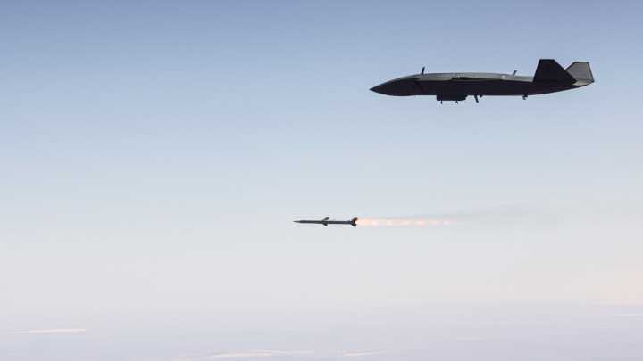 Boeing’s MQ-28A Ghost Bat Fires AIM-120 AMRAAM at Target Drone