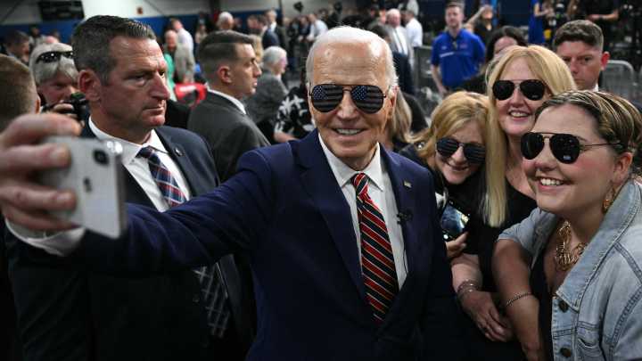 Former President Joe Biden at The Linc for Eagles