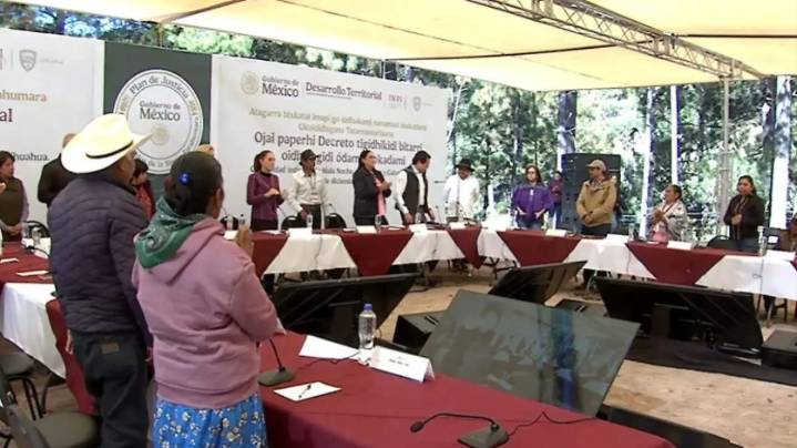 Encabeza Claudia Sheinbaum la entrega de predios a comunidades del pueblo ódami en Guadalupe y Calvo