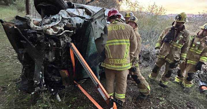 Driver suffers major injuries in crash off Highway 154