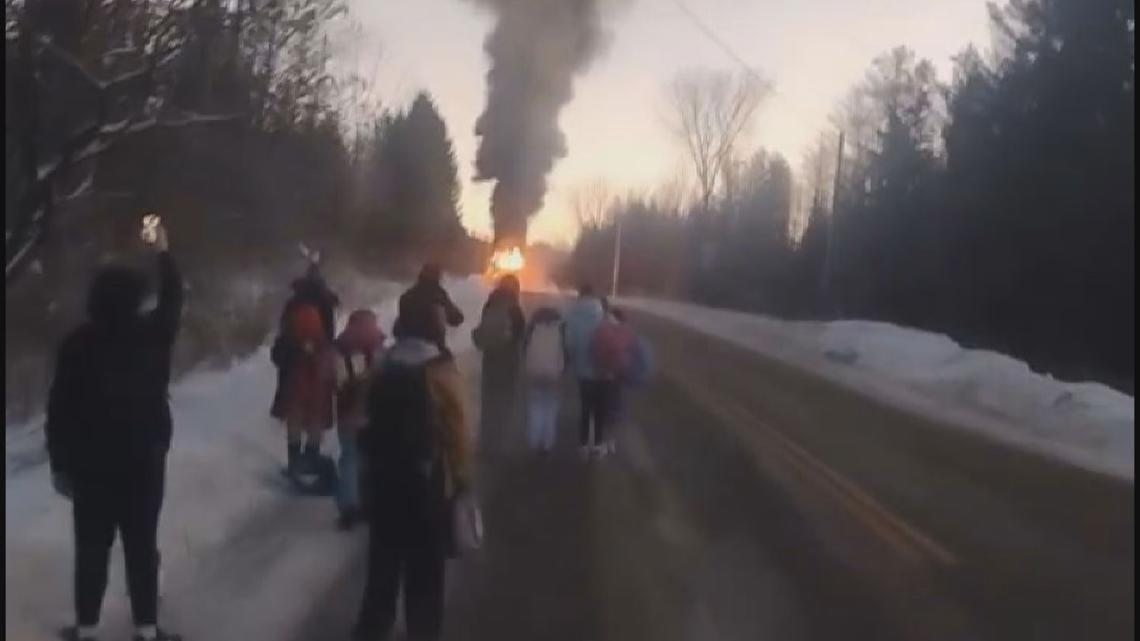 Bus driver, students escape school bus fire in Springville