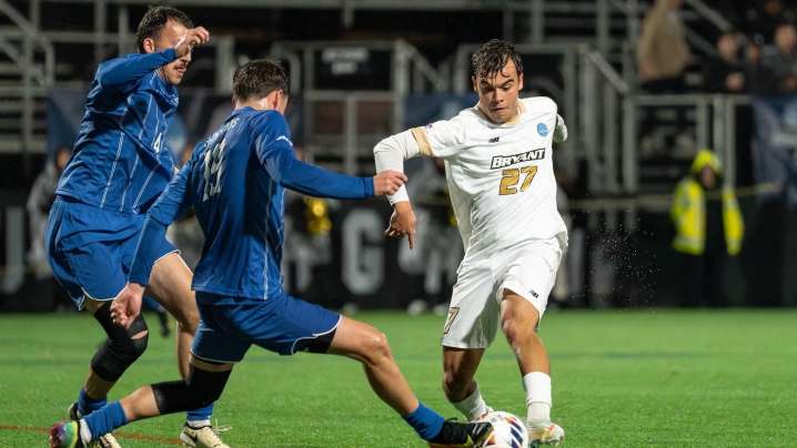 Bryant men's soccer loses to Saint Louis on penalty kicks in playoffs