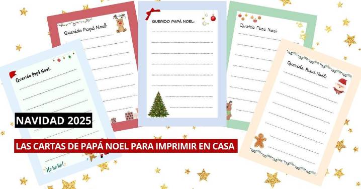 Descarga e imprime tu carta favorita para escribir a Papá Noel y no te quedes sin regalos