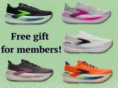 Brooks is having a special holiday promotion that gives you a free gift with these new running shoes