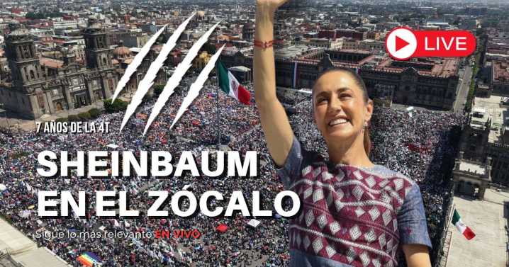 Cobertura EN VIVO de marcha y mensaje de Sheinbaum