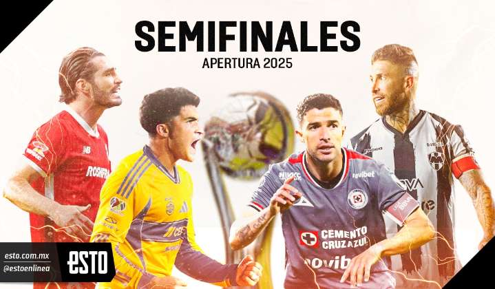 ¡Listas las semifinales del Apertura 2025! Toluca vs Monterrey y Tigres vs Cruz Azul van por la final