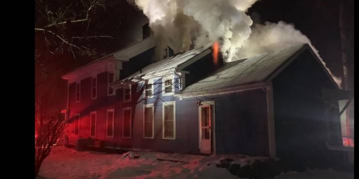 Early morning fire damages Wilbraham house