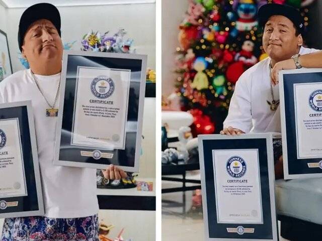 Comediante Jorge Luna rompe dos Récords Guinness haciendo sorteros