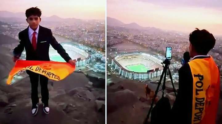 Cliver Huamán, el joven narrador que relató la final de la Libertadores desde un cerro